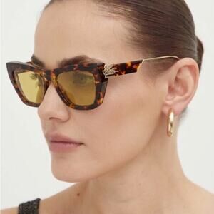 New! Etro ETRO0028/S 0086HO Elegant Havana Cat-Eye Sunglasses, Authentic